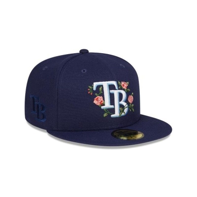 Blue Tampa Bay Rays Hat - New Era MLB Bloom 59FIFTY Fitted Caps USA8739052